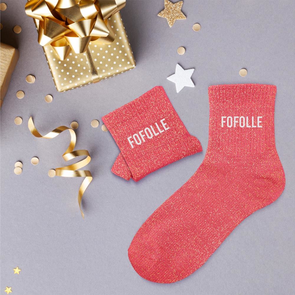 Chaussettes à paillettes humoristiques: Fofolle