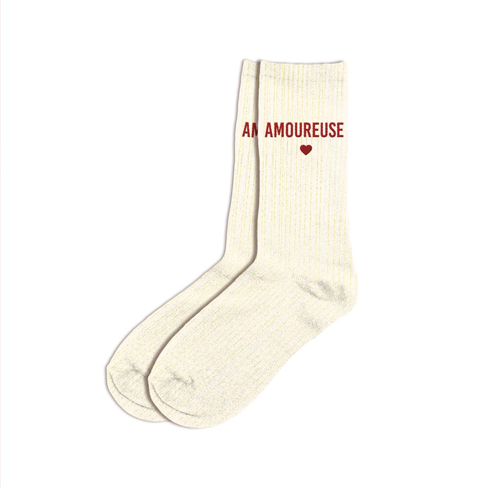 Chaussettes à paillettes humoristiques: Amoureuse