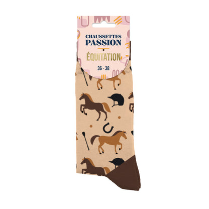 Chaussettes humoristiques: Passion équitation