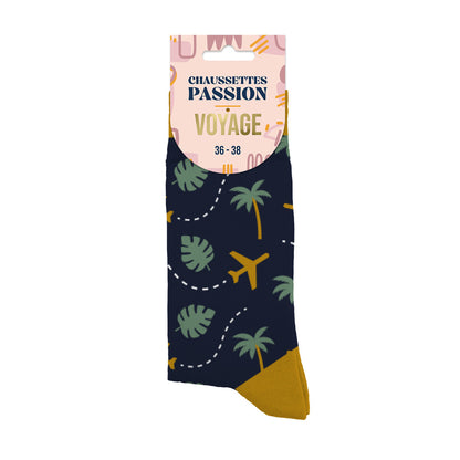 Chaussettes humoristiques: Passion voyage