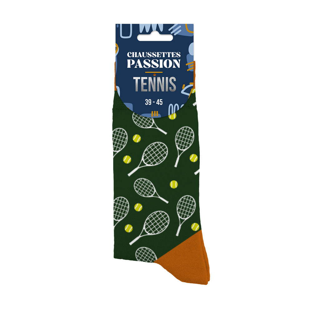 Chaussettes humoristiques: Passion tennis