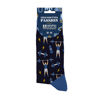 Chaussettes humoristiques: Passion muscu