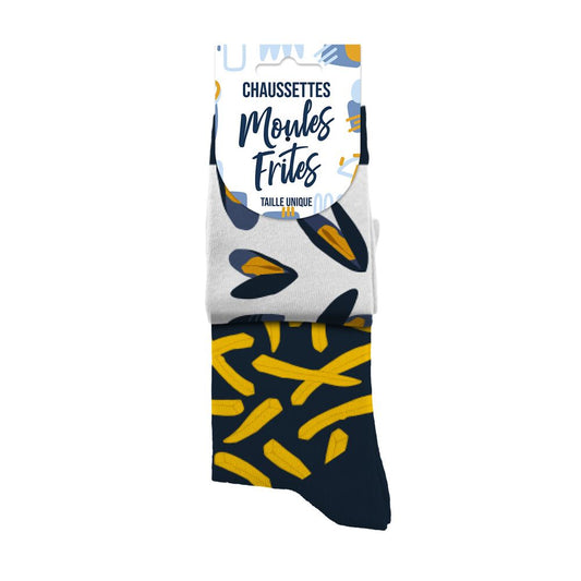 Chaussettes humoristiques: Moules frites