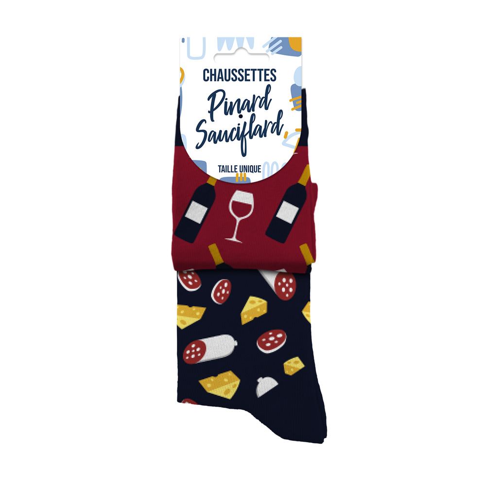 Chaussettes humoristiques: Pinard sauciflard