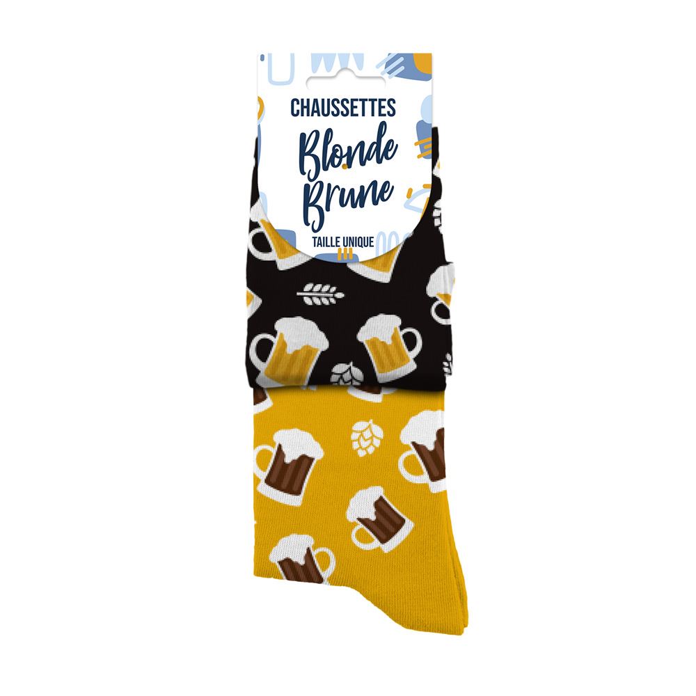 Chaussettes humoristiques: Blonde brune