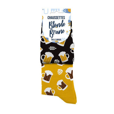 Chaussettes humoristiques: Blonde brune