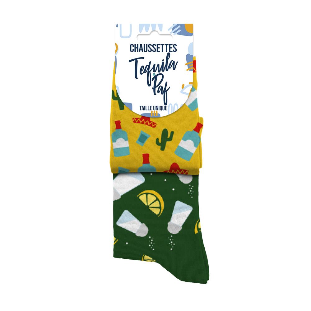 Chaussettes humoristiques: Tequila paf