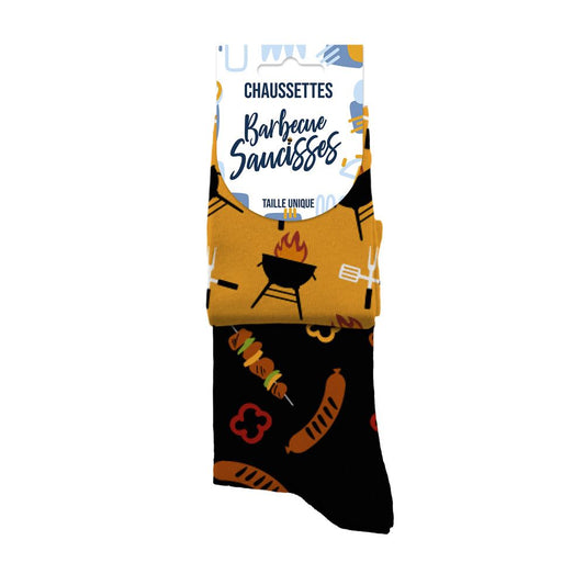 Chaussettes humoristiques: Barbecue saucisses