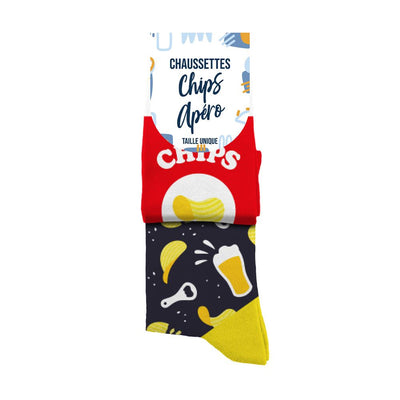 Chaussettes humoristiques: Chips apéro