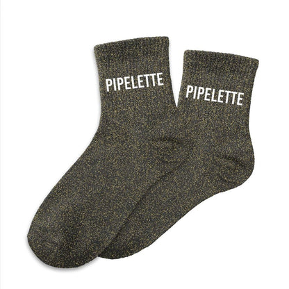 Chaussettes à paillettes humoristiques: Pipelette