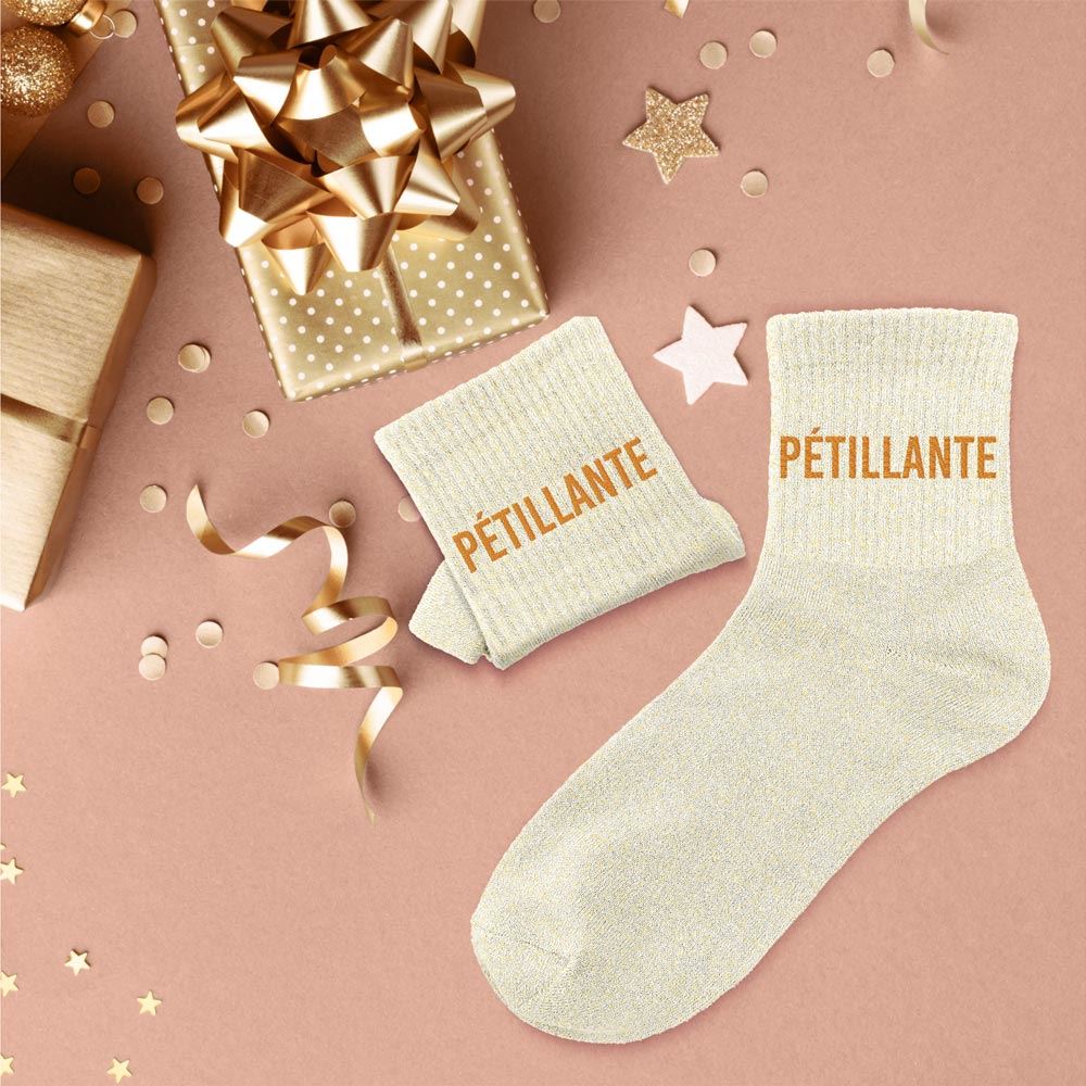 Chaussettes à paillettes humoristiques: Pétillante