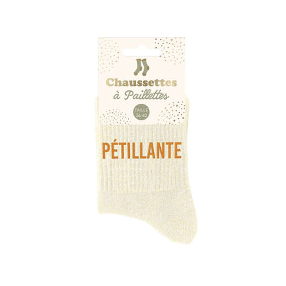 Chaussettes à paillettes humoristiques: Pétillante