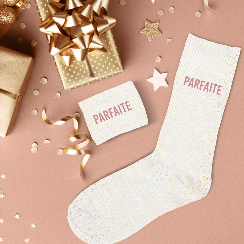 Chaussettes à paillettes humoristiques: Parfaite