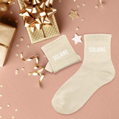 Chaussettes à paillettes humoristiques: Solaire