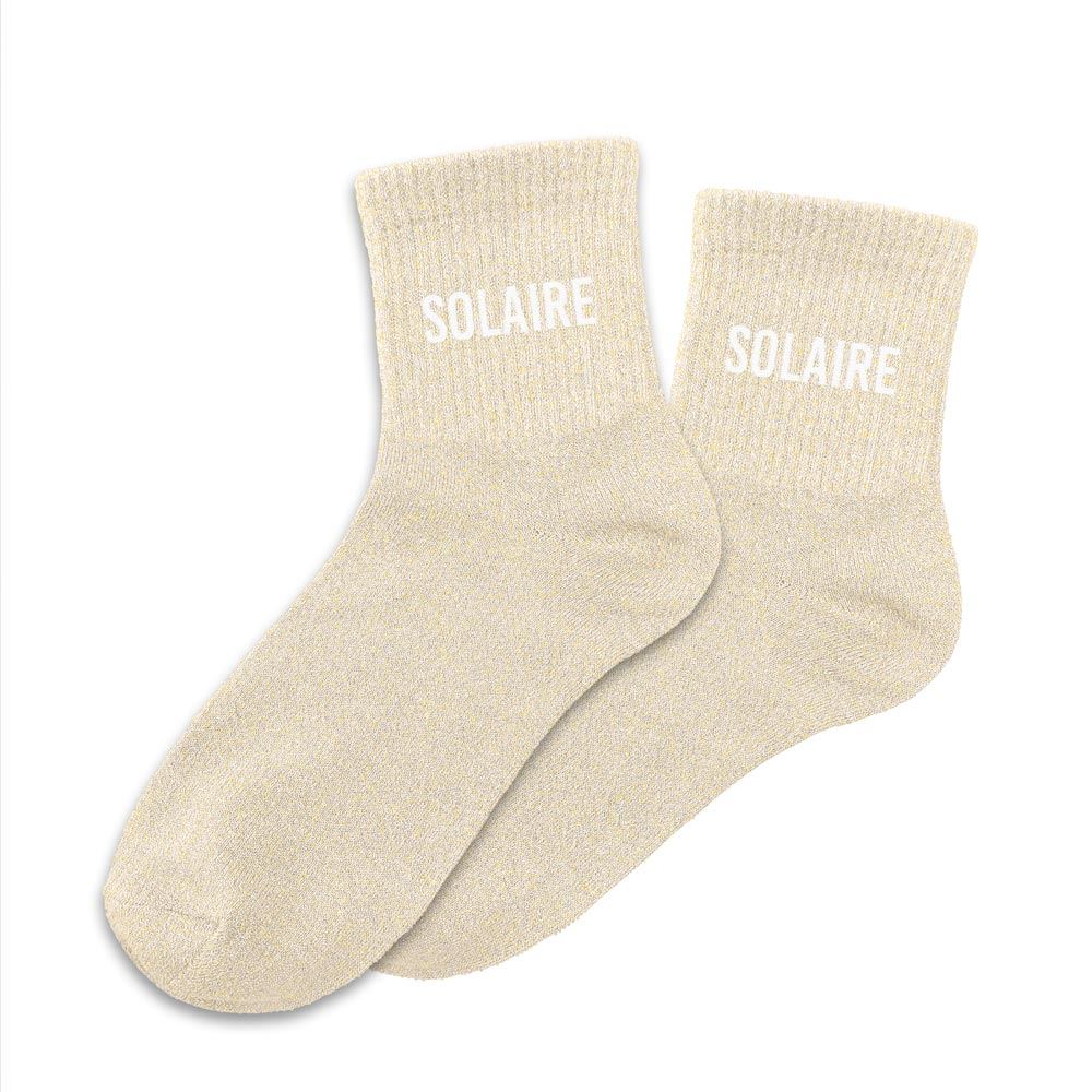 Chaussettes à paillettes humoristiques: Solaire