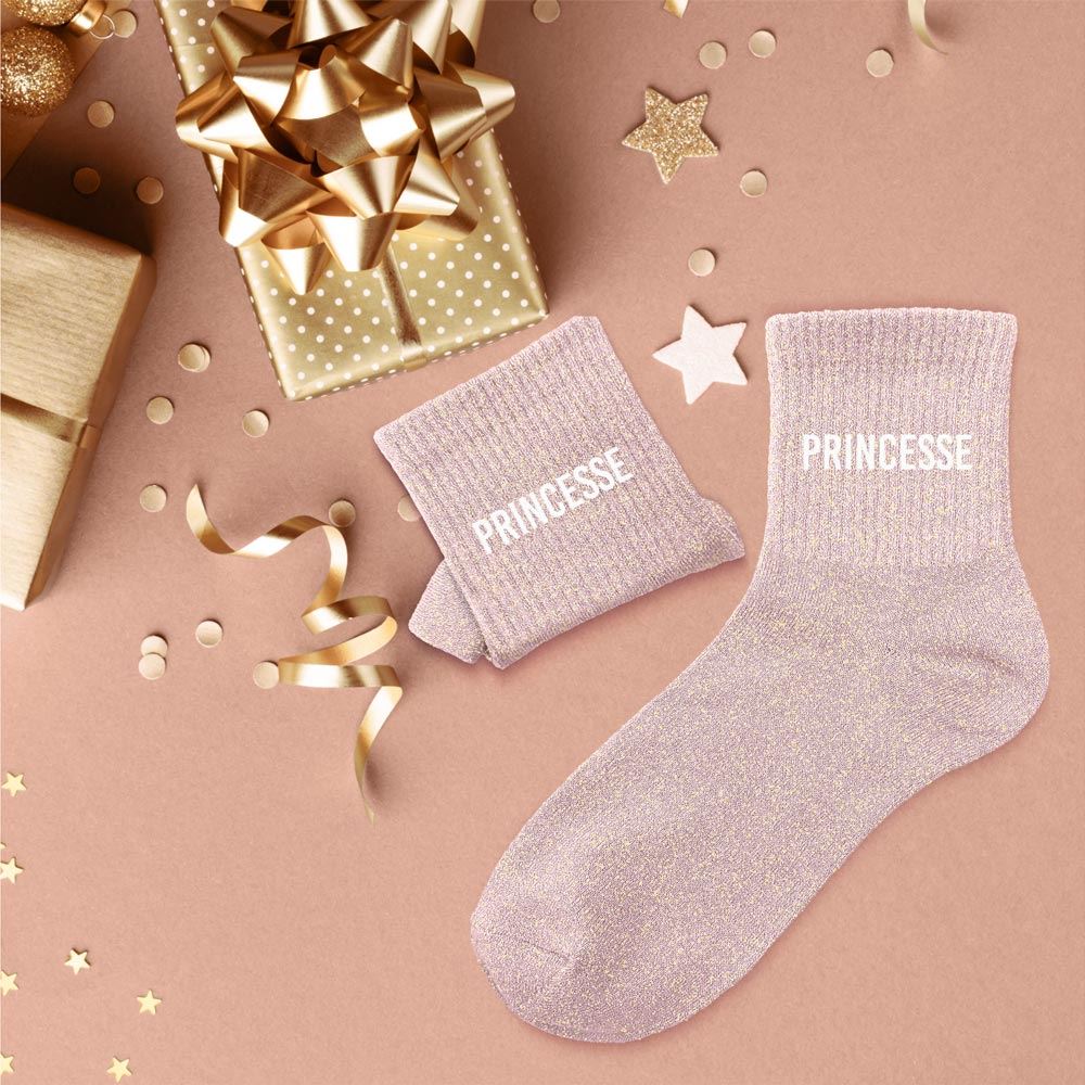 Chaussettes à paillettes humoristiques: Princesse