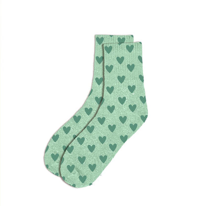 Chaussettes à paillettes humoristiques: Coeur