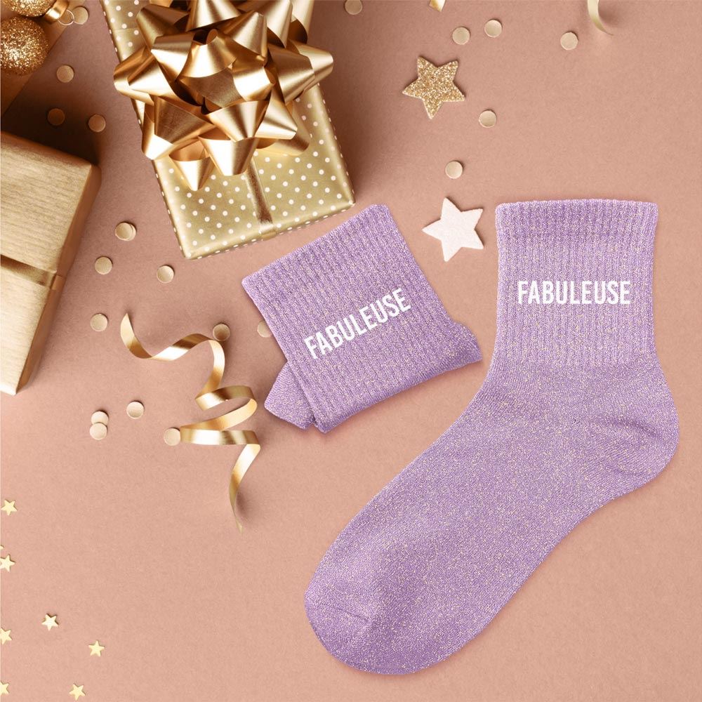 Chaussettes à paillettes humoristiques: Fabuleuse