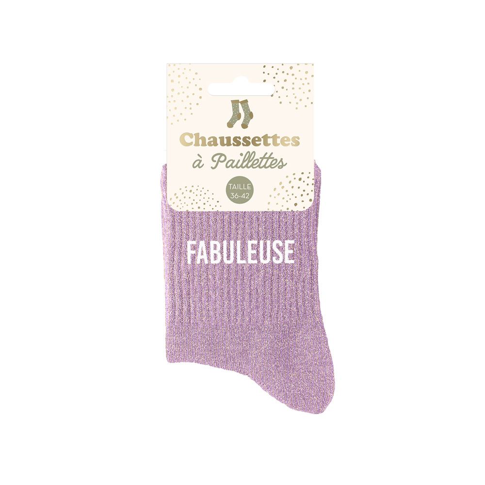 Chaussettes à paillettes humoristiques: Fabuleuse