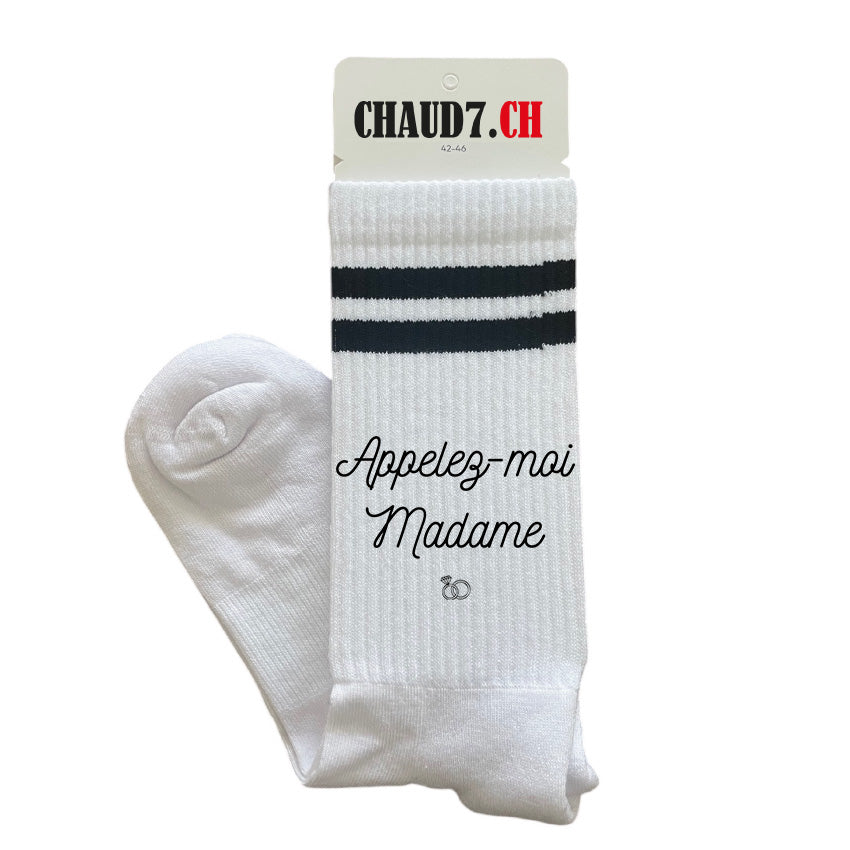 Chaussettes personnalisées: Appelez-moi madame