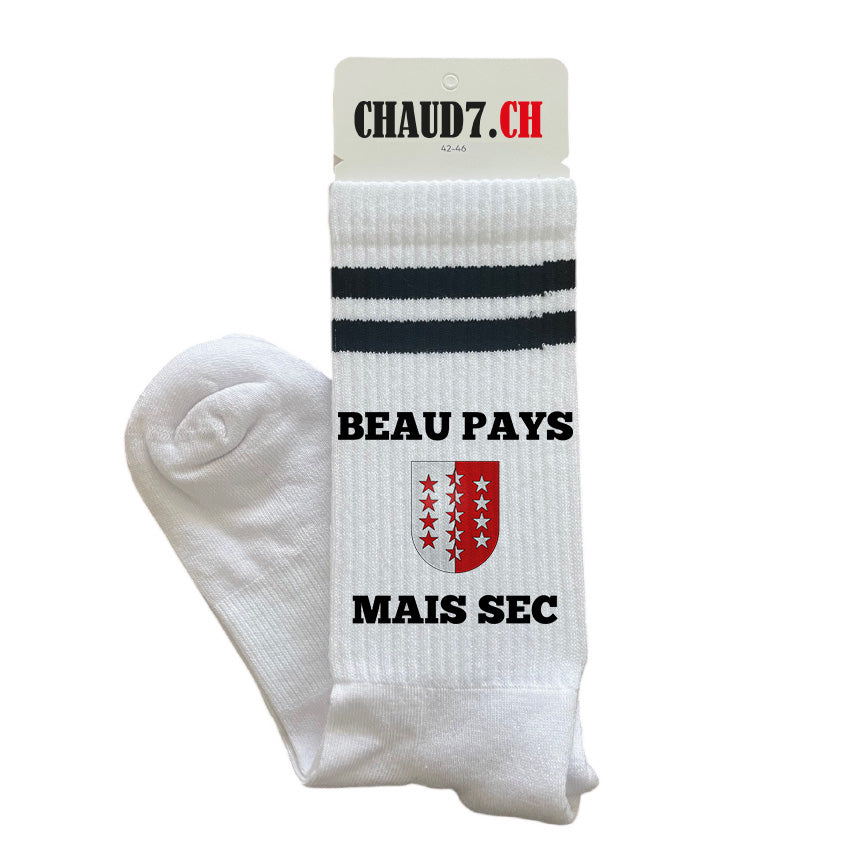 Chaussettes personnalisées: Beau pays mais sec